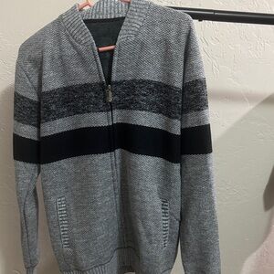 Gray and Black Men's Sweater